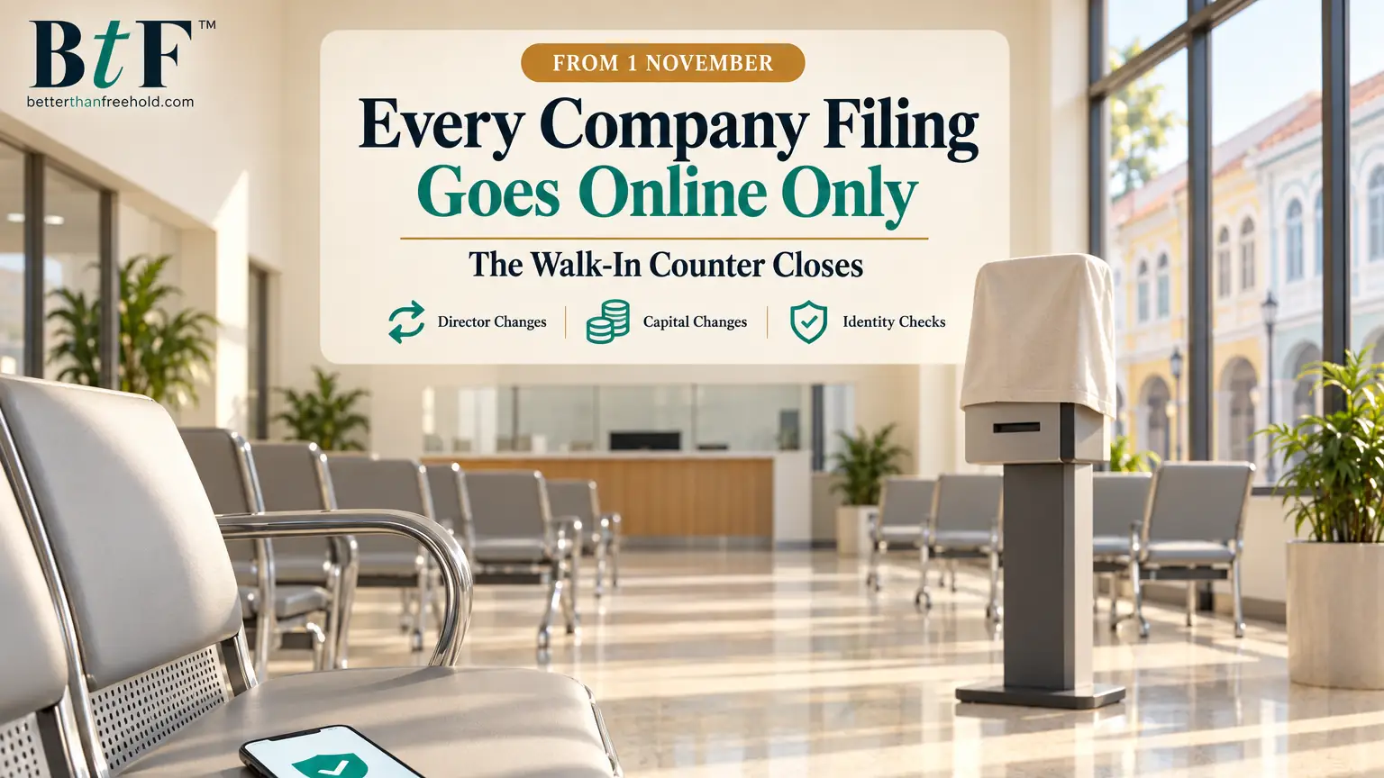 From 1 November, Every Thai Company Registration Goes Online Only: What It Means for Property-Owning Companies