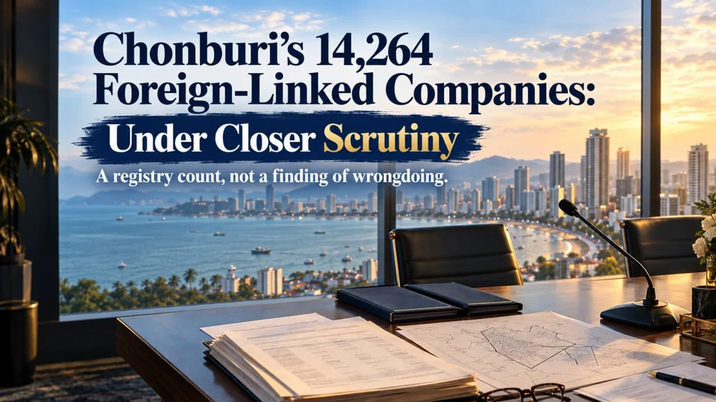 A Second House Committee Has Now Gone to Pattaya, and Chonburi's Own Agencies Put 14,264 Foreign-Linked Companies and More Than 7,000 Land Cases on the Table