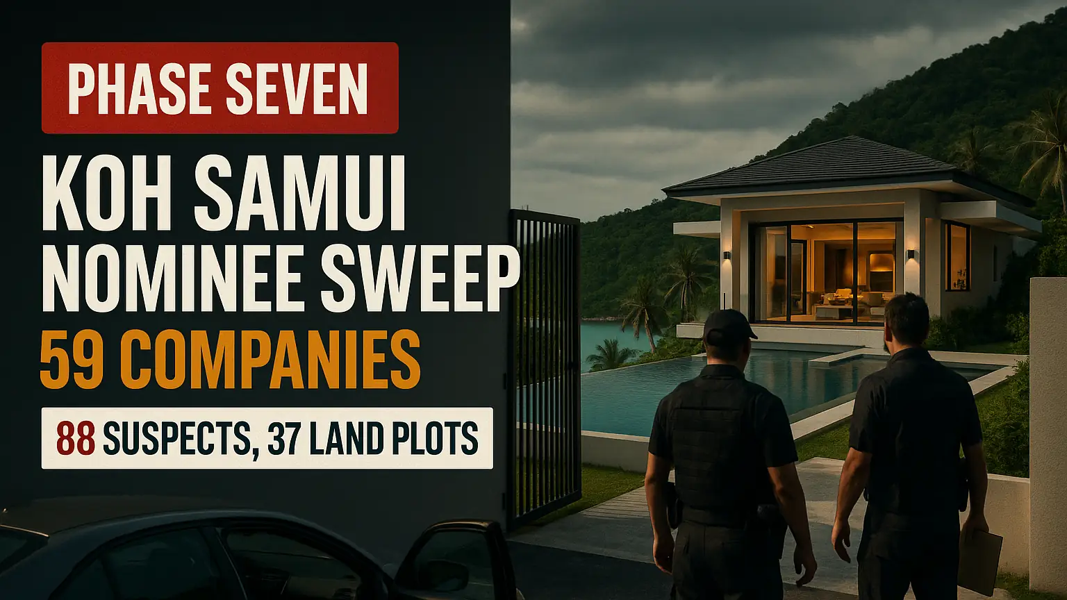 Koh Samui Nominee Sweep Reaches Phase Seven: 59 Companies, 31 Rai and Villas Sold by Share Transfer