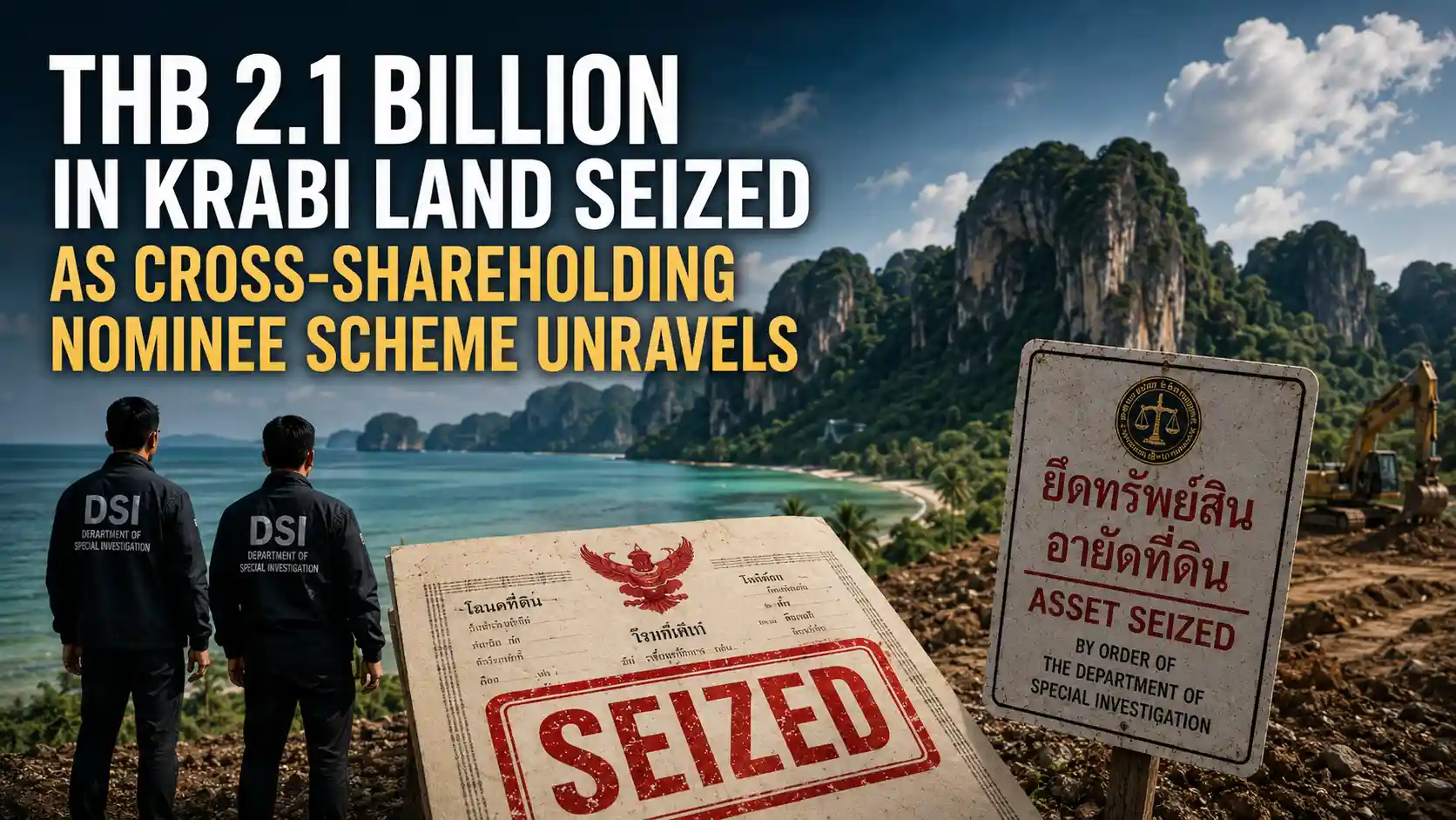 THB 2.1 Billion in Krabi Land Seized as Cross-Shareholding Nominee Scheme Unravels