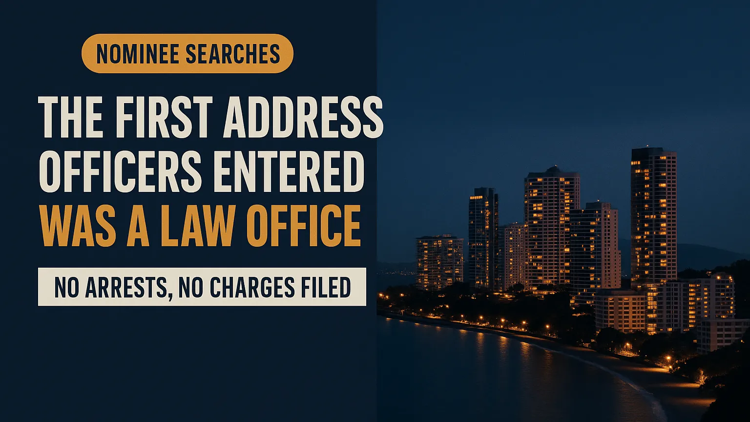 Two Ministers Lead Nominee Searches in Pattaya, and the First Address Entered Was a Law Office